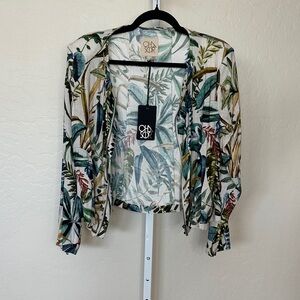 NWT Chaser small Tropical Zipper Jacket